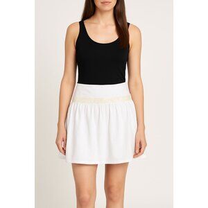 Lulu Marie‎ White Miniskirt with Iridescent Sequence